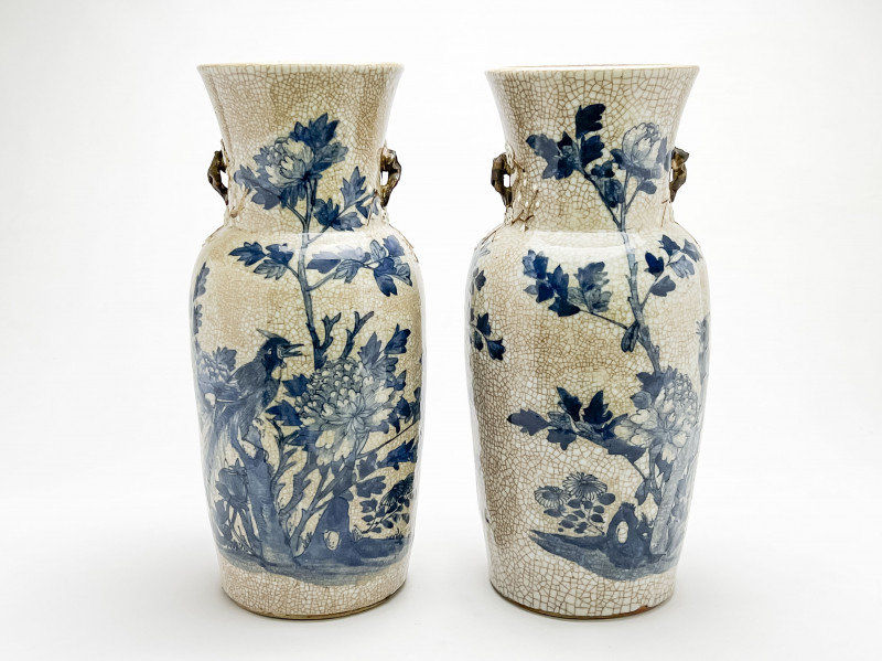 Pair of Chinese Porcelain Baluster Vases