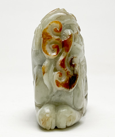 Chinese Celadon Jade Carving of a Mythical Beast