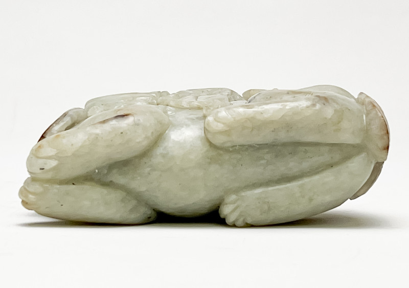 Chinese Celadon Jade Carving of a Mythical Beast