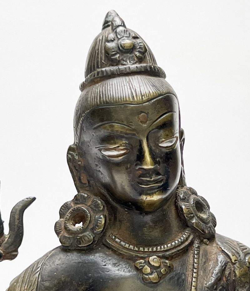 Nepalese Bronze Seated Figure of Shiva