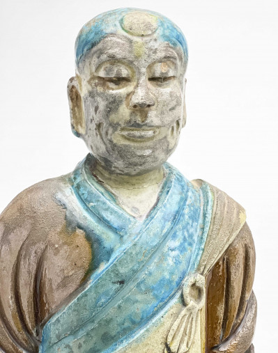 Chinese Fahua Ceramic Seated Figure
