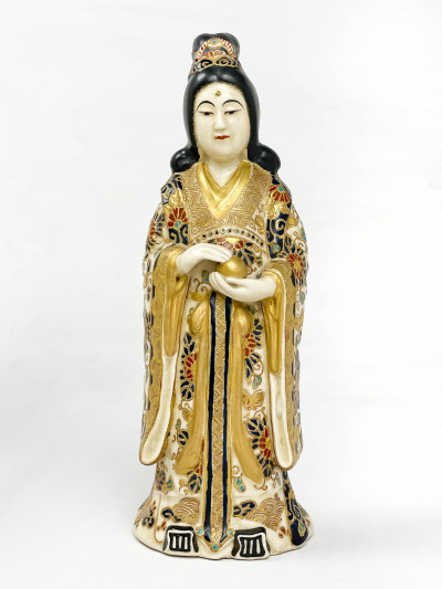 Image for Lot Japanese Satsuma Figure of an Immortal, signed