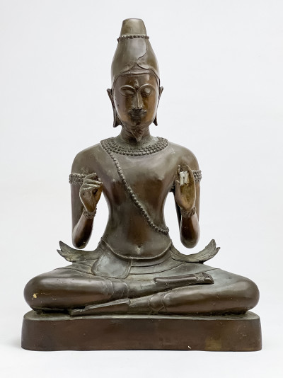 Image for Lot South East Asian Bronze Seated Figure