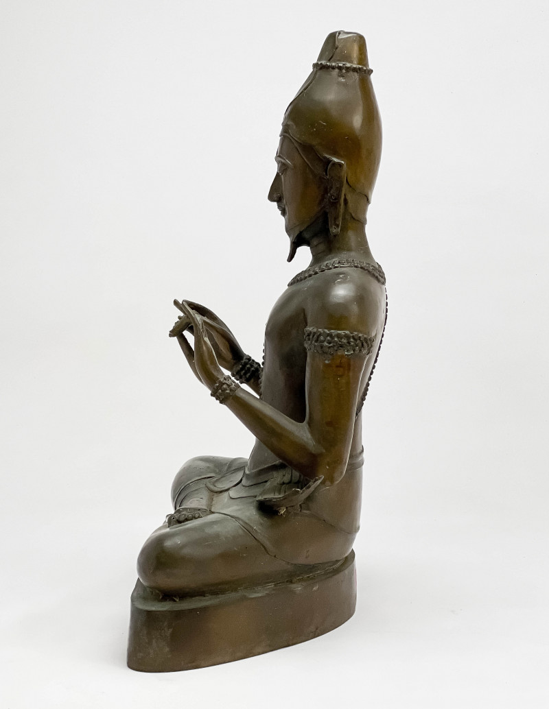South East Asian Bronze Seated Figure