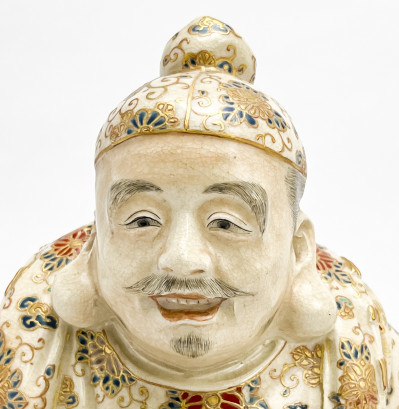 Japanese Satsuma Seated figure, Signed