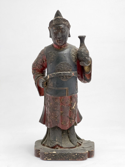 Image for Lot Chinese Lacquered Wood Figure