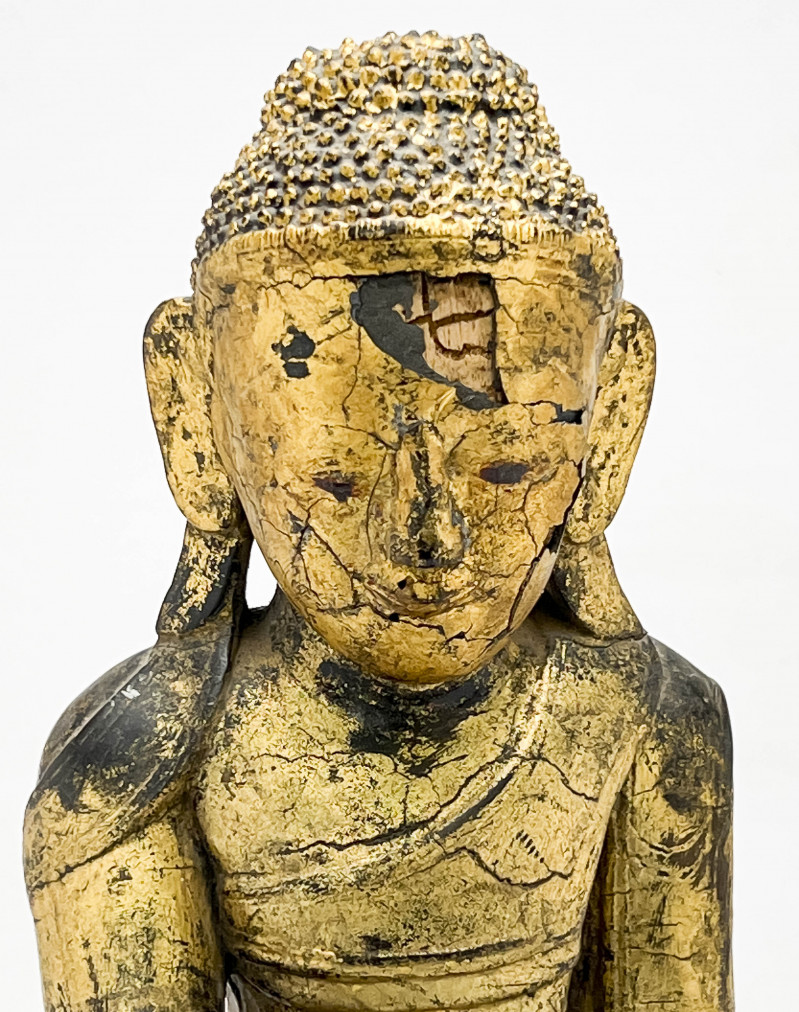 Thai Gilt Lacquered Figure of Buddha