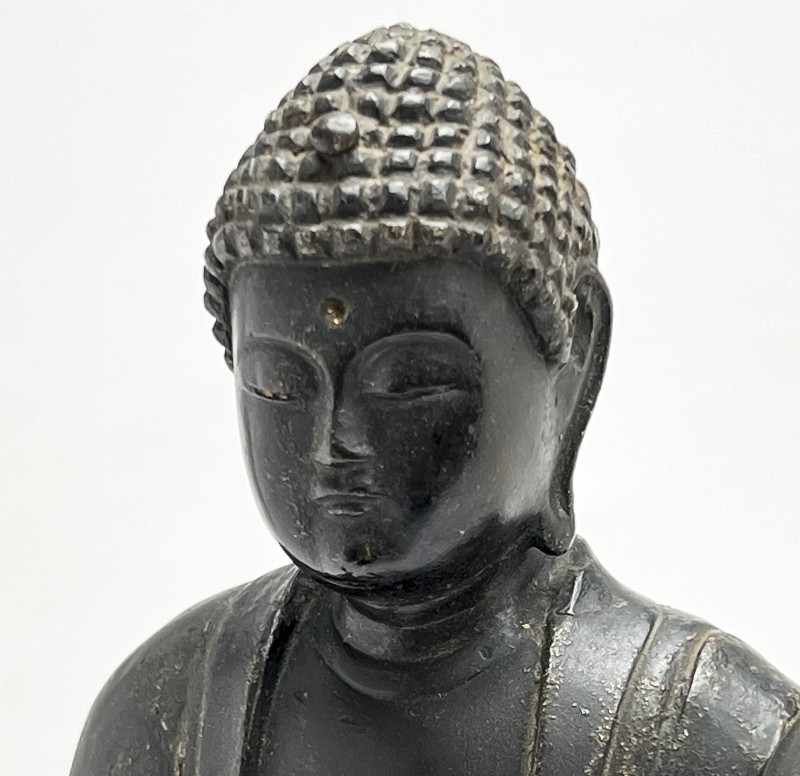 Japanese Patinated Bronze Figure of Standing Buddha