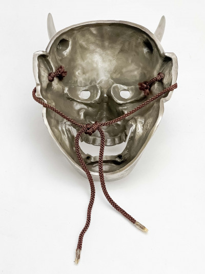 Japanese Silver Hannya Noh Mask