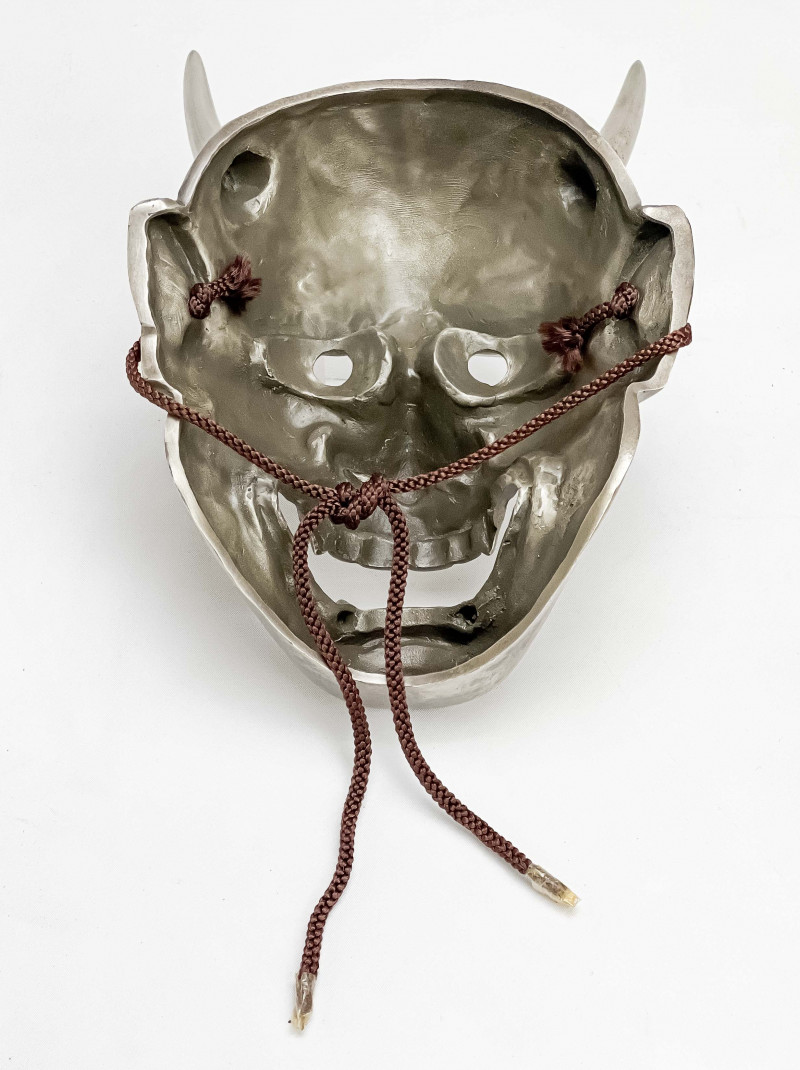 Japanese Silver Hannya Noh Mask