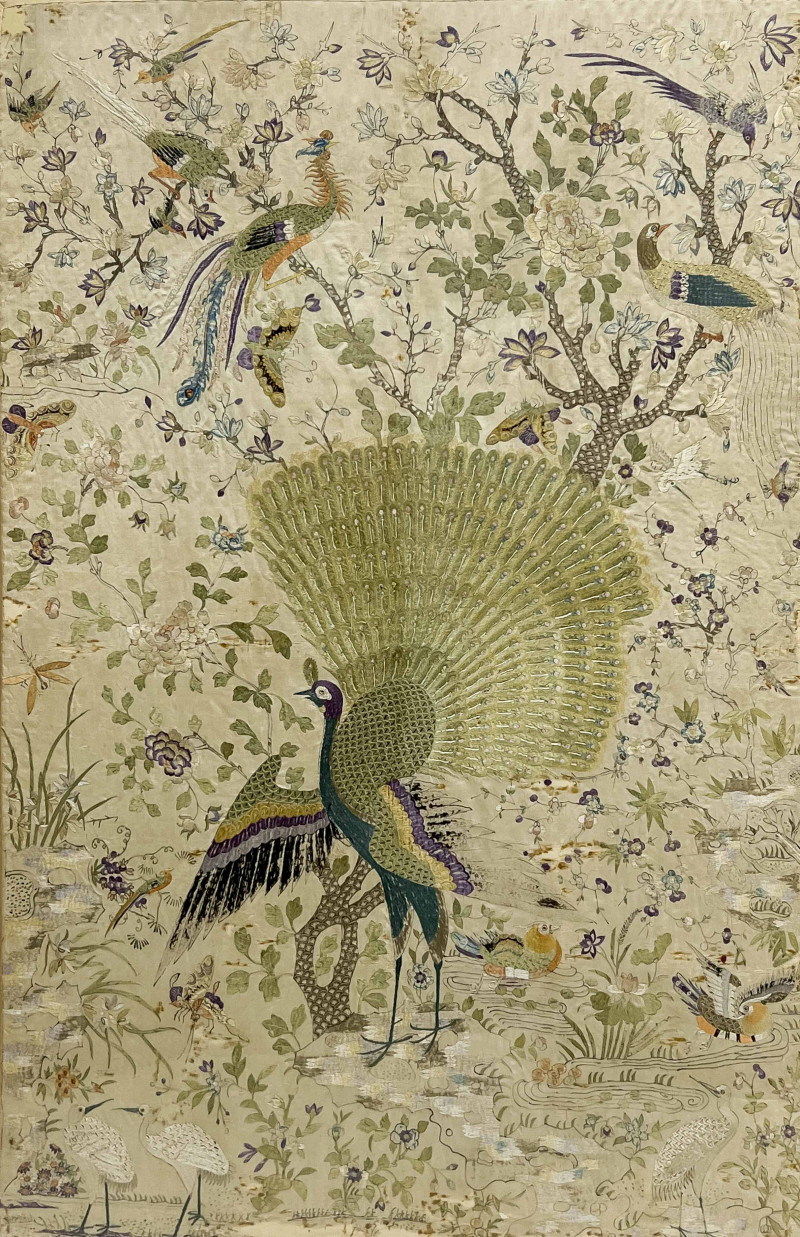 Chinese Embroidered Silk Panel