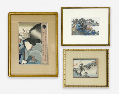 Image for Lot Various Artists - 3 Woodblock Prints