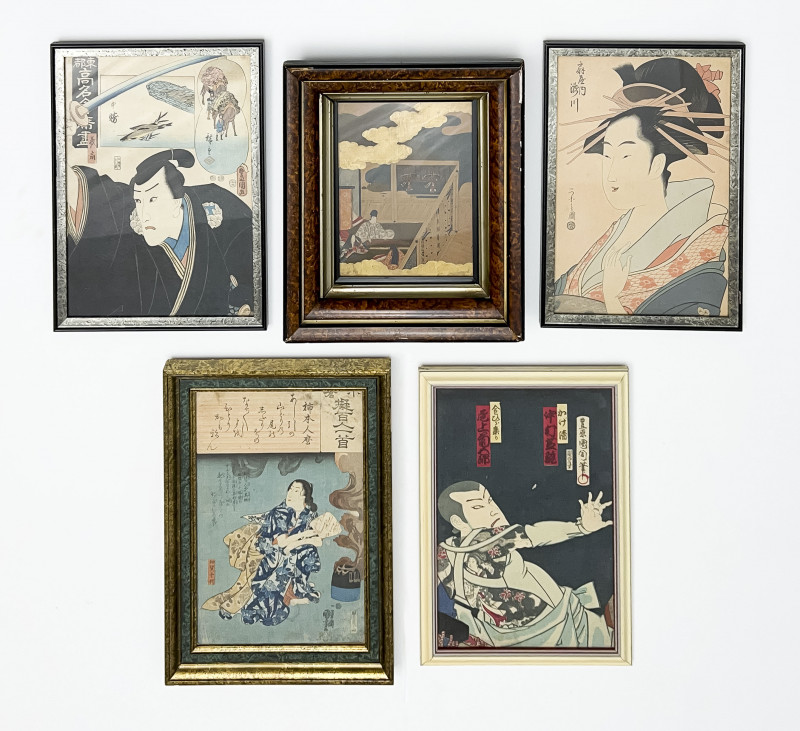 Japanese Works on Paper, Group of 5