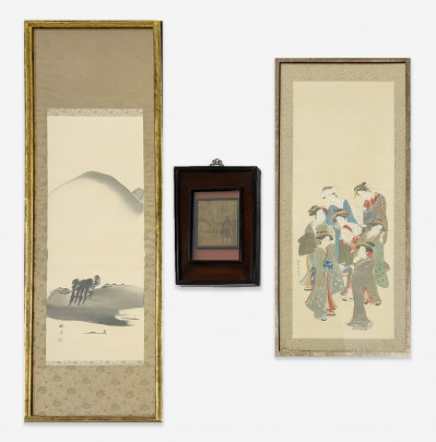 Image for Lot Japanese Paintings and Prints, Group of 3