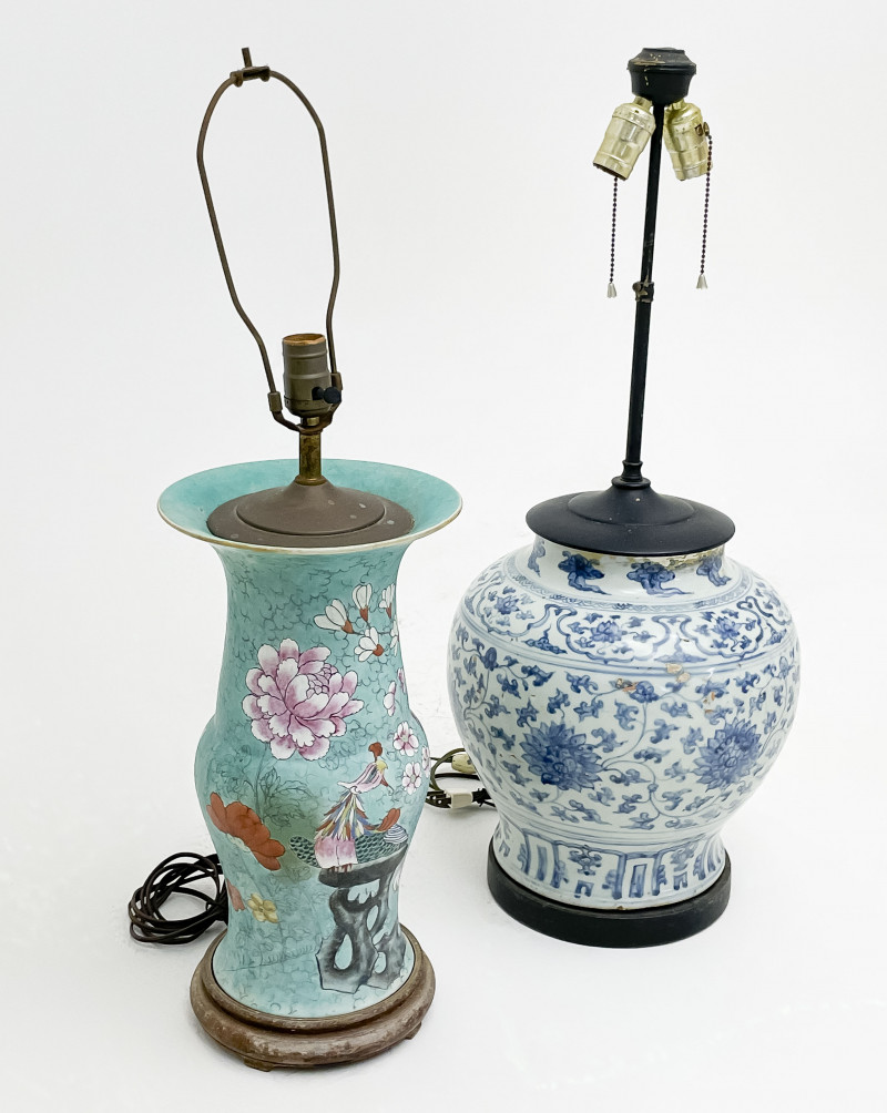 Asian Table Lamps, Group of 2