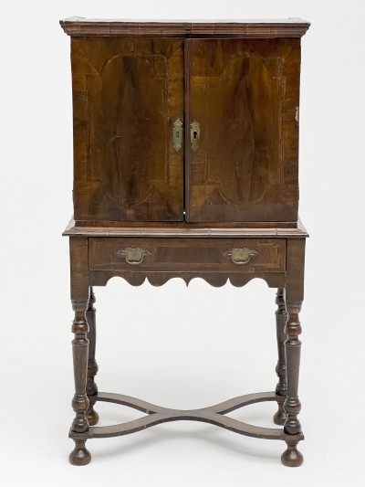 William and Mary Style Diminutive Cabinet-on-Stand