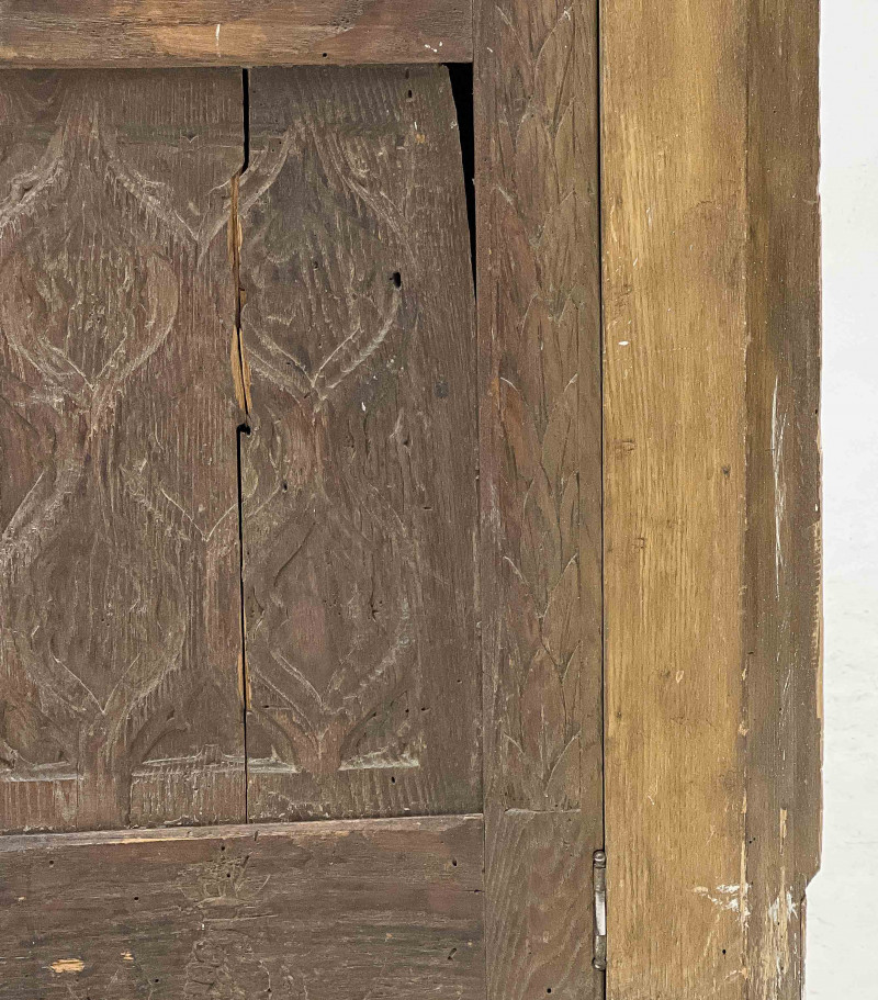 Carved Panel Corner Cupboard