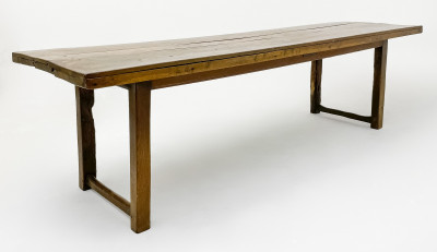 Image for Lot French Oak Farmhouse Dining Table