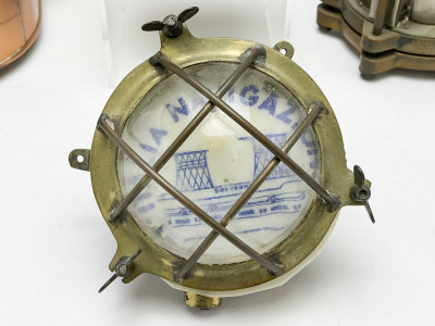 Ship's Lantern and Other Ship Lights, Group of 4