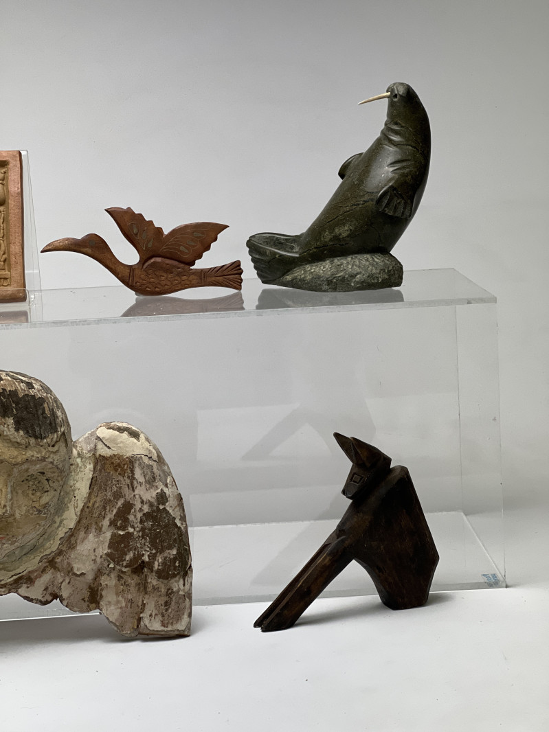 Wall and Animal Sculptures, Group of 9
