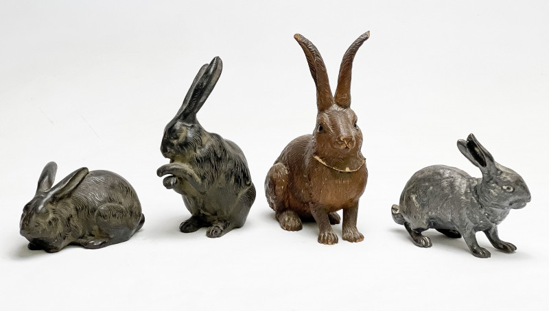 Rabbit Sculptures, Group of 4