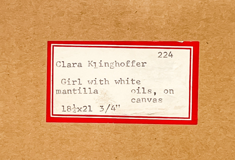 Clara Klinghoffer - Girl with White Mantilla