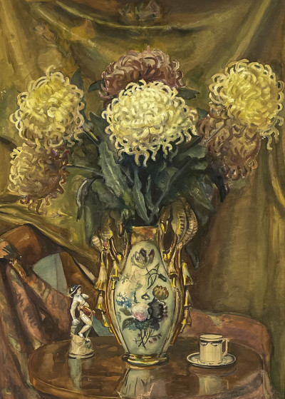 Image for Lot Unknown Artist - Untitled (Chrysanthemums)