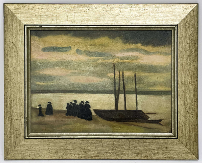 Unknown Artist - Untitled (Boat at the Shore)
