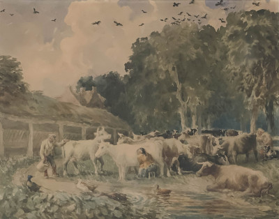 Various Artists - Farm Scenes, Group of 6 Original Works