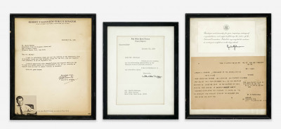 Image for Lot Signed Letters from Public Figures, Group of 3