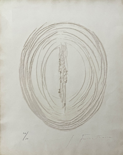 Image for Lot Lucio Fontana - Concetto Spaziale (from Sei acqueforti originali di Lucio Fontana)