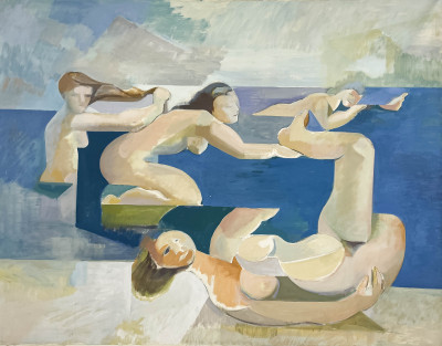 Image for Lot Leonard Alberts - Untitled (Bathers)