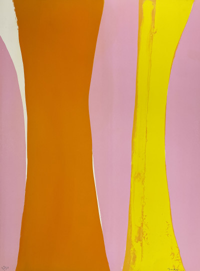 Image for Lot Cleve Gray - Untitled (Orange, Yellow, Pink)