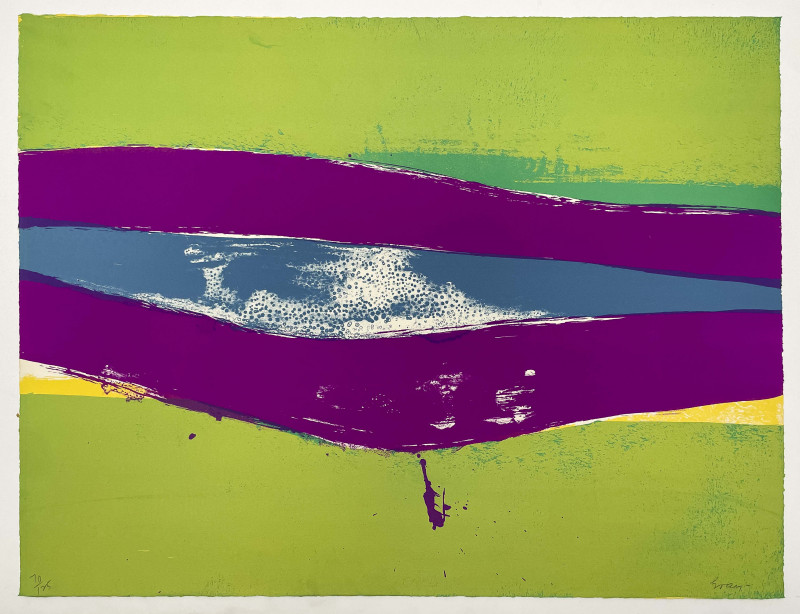 Cleve Gray - Untitled (Green, Purple and Blue)