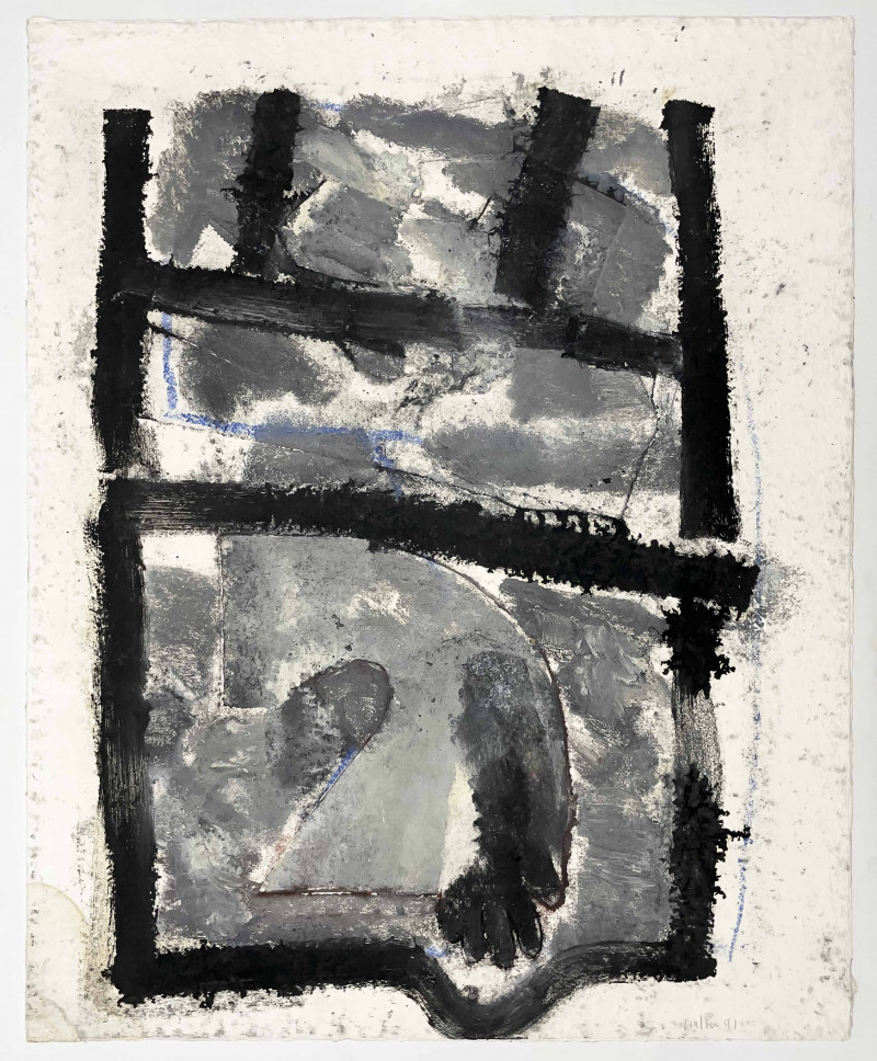 John Walker - Untitled (Composition in Black and Gray)