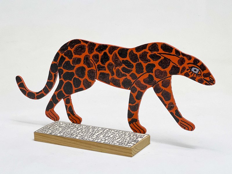 Howard Finster - Untitled (Cheetah)