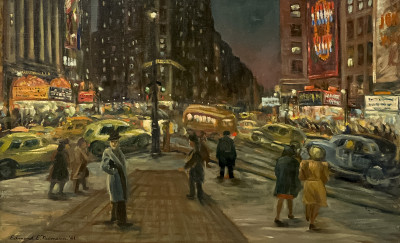 Image for Lot Edmund E. Niemann - Untitled (Times Square at Night)