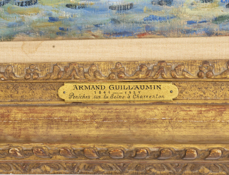 Armand Guillaumin - Péniches sur la Seine à Charrenton