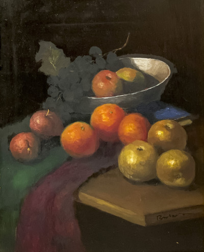 Image for Lot Unknown Artist - Still Life with Apples and Grapes