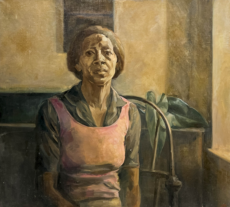 Nina Rosenblum - Portrait of a Seated Woman in Pink