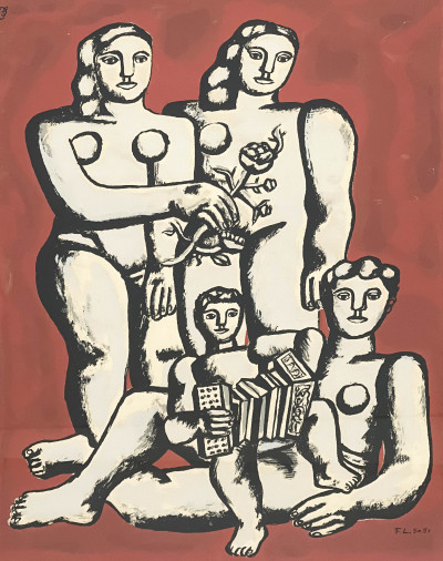 Image for Lot Fernand Léger - Femmes et enfants à l'accordéon