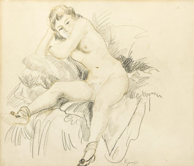 Image for Lot Emil Ganso - Portrait of a Seated Nude