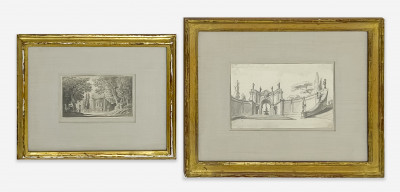 Image for Lot Italian Landscape Drawings, Group of 2