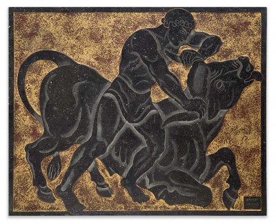 Image for Lot Pierre Dumas - Untitled (Man Wrestling Bull)