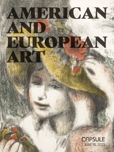 American and European Art catalog cover featuring a detail of Renoir