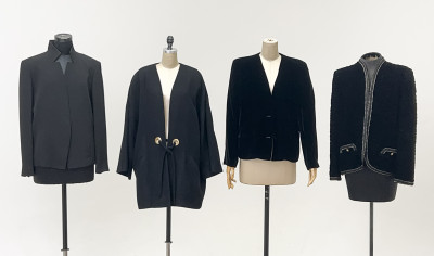 Image for Lot Collection of Giorgio Armani and Other Black Vintage Jackets, Group of 4