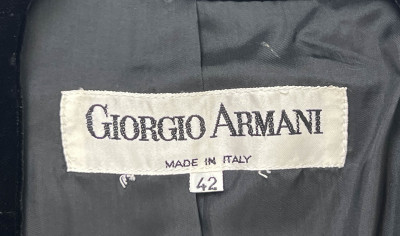 Collection of Giorgio Armani and Other Black Vintage Jackets, Group of 4