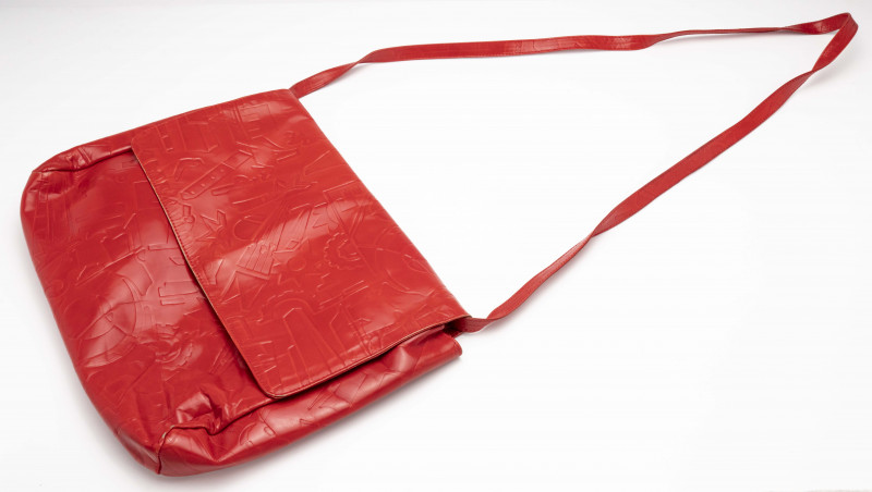 Prada Red Vinyl Crossbody Bag