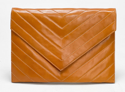 Image for Lot Yves Saint Laurent Leather Envelope Clutch
