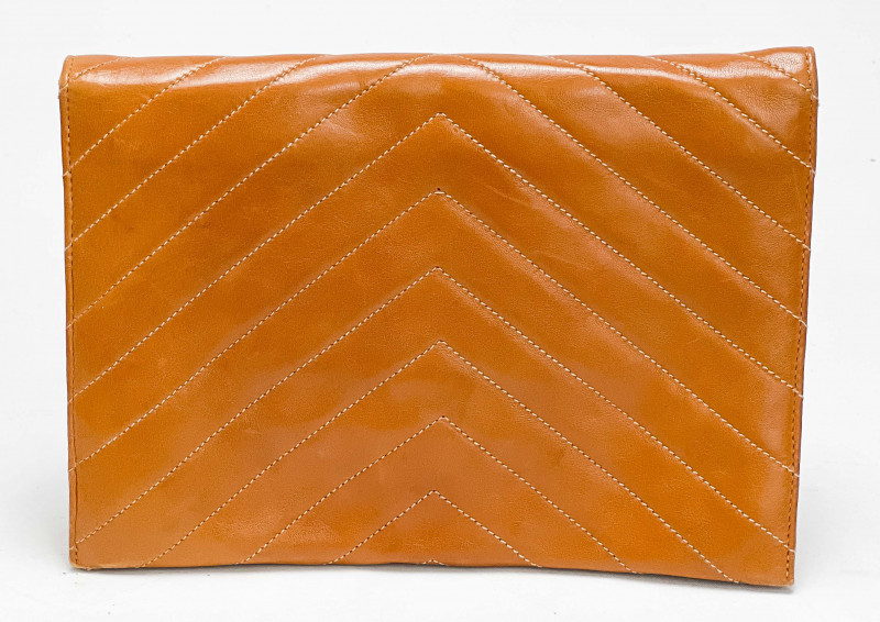 Yves Saint Laurent Leather Envelope Clutch